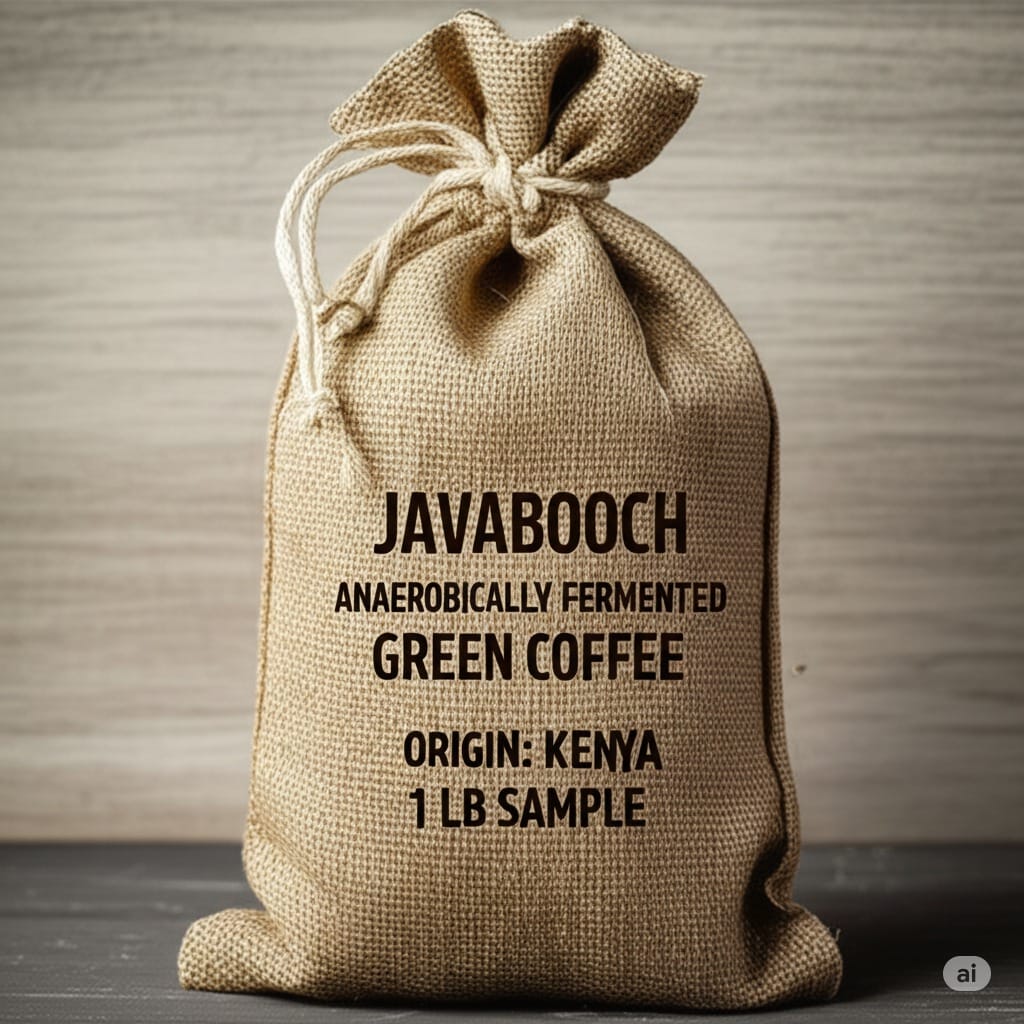 A beautiful bag of Javabooch green coffee beans